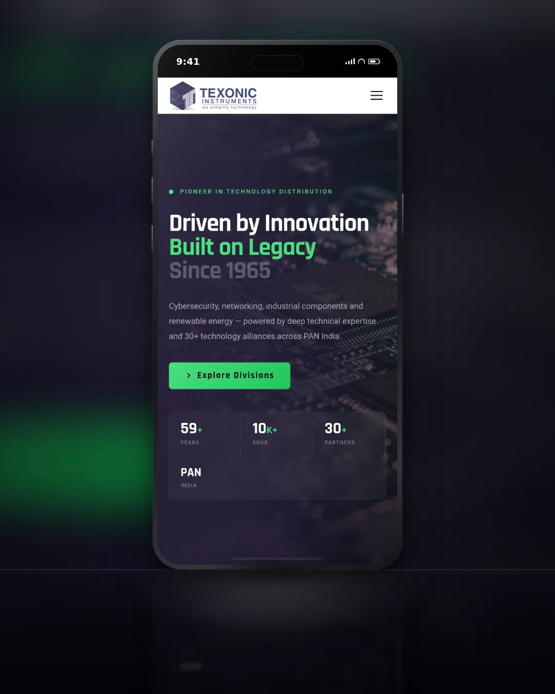 Texonic Instruments — B2B WordPress Site